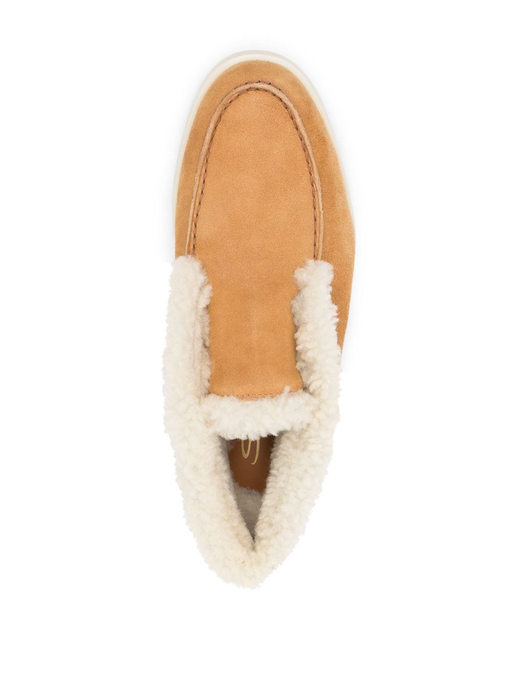 shearling suede loafers - 4