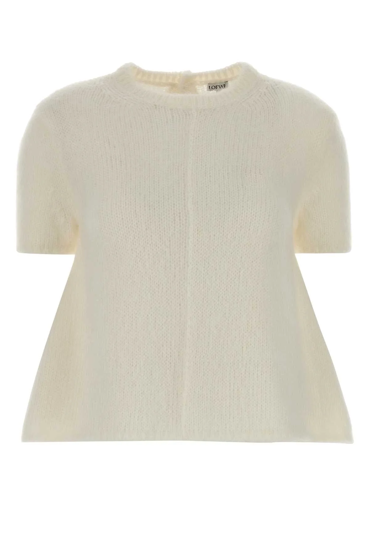 Loewe Women Ivory Stretch Mohair Blend Sweater - 1