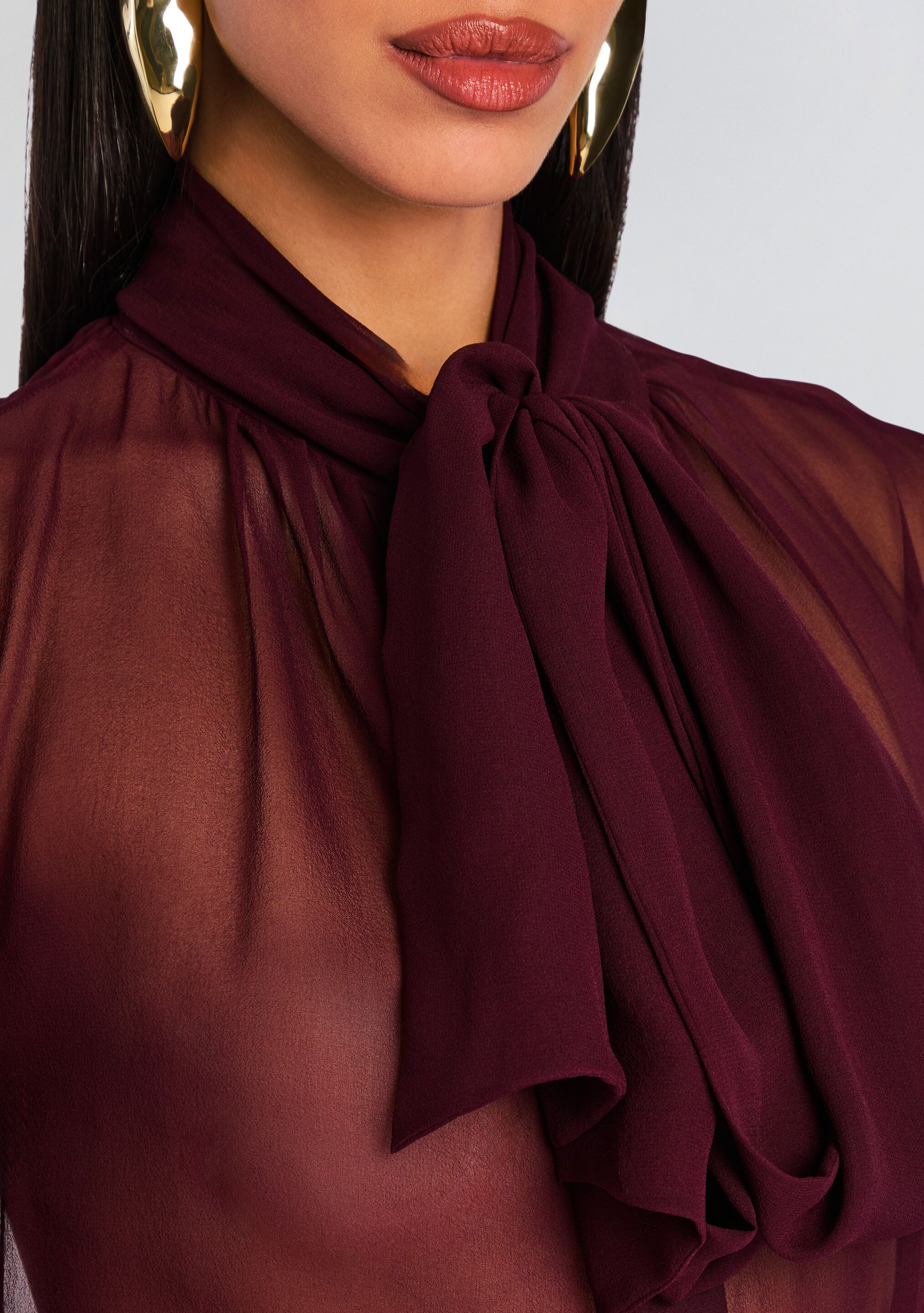 HASLI SILK CHIFFON TOP - 2