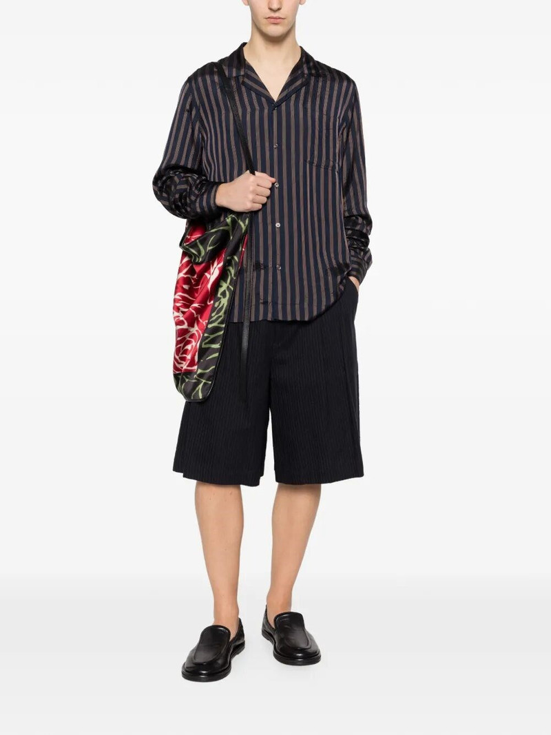 Dries Van Noten Carly Shirt in Striped Cupro outlook