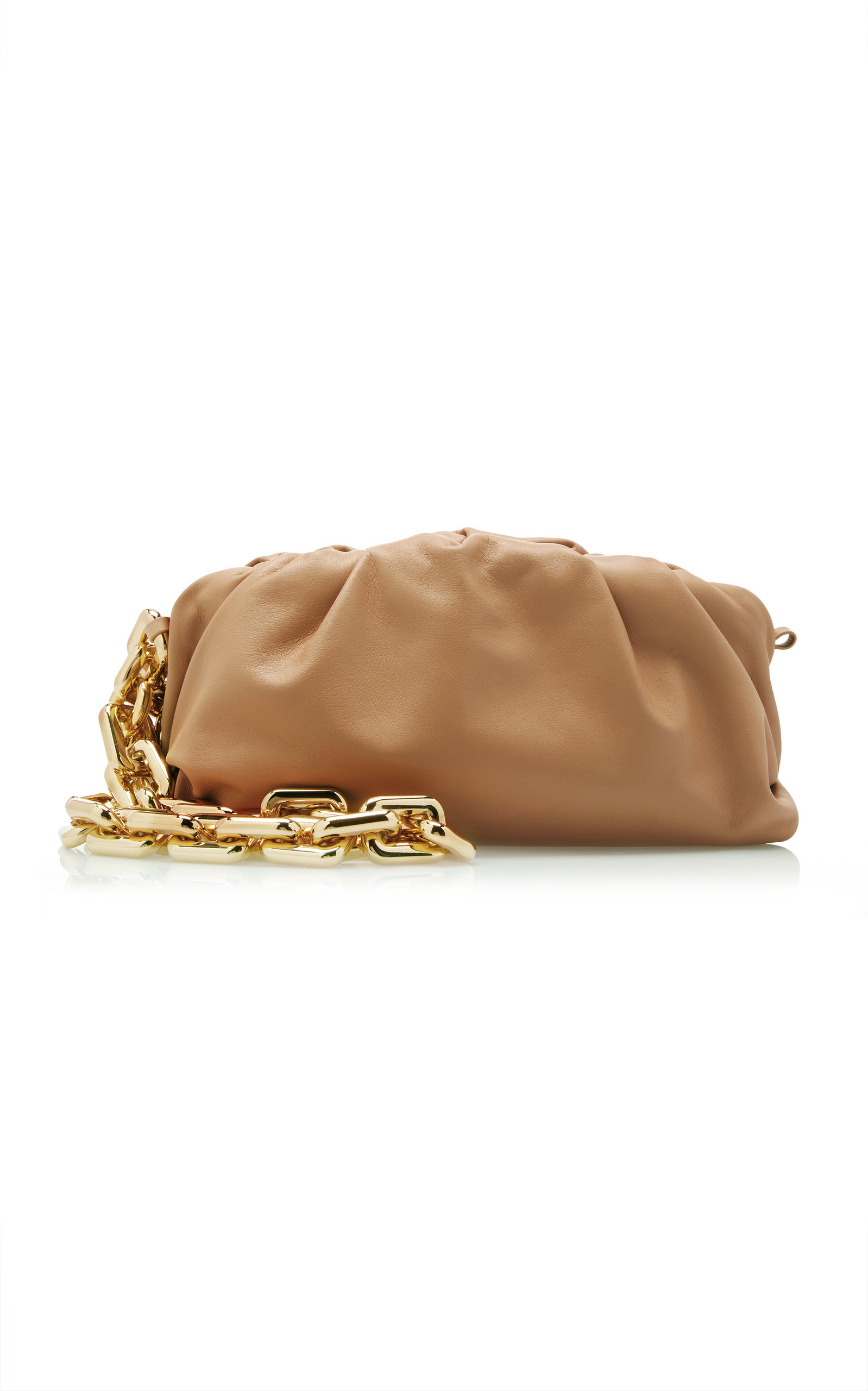 The Chain Pouch Leather Clutch brown - 7