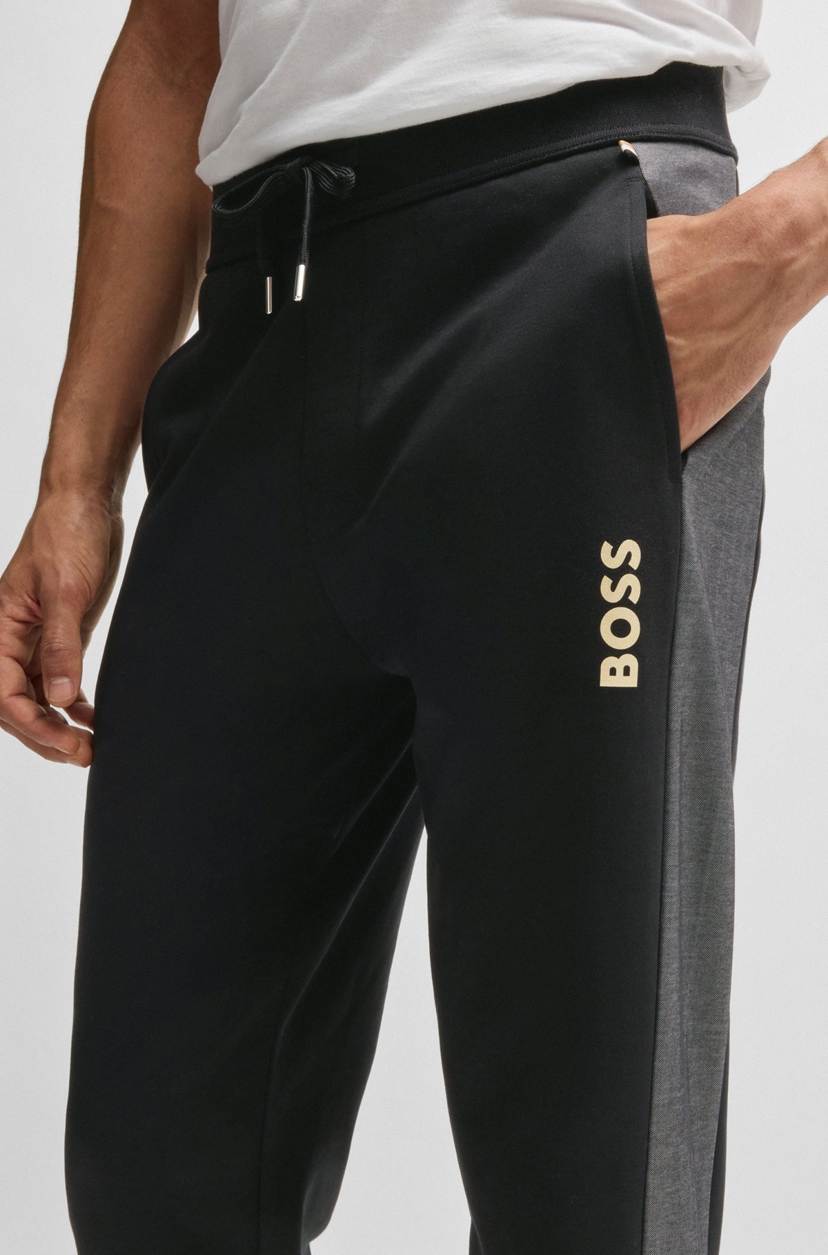 TRACKSUIT BOTTOMS WITH FOIL-PRINT LOGO - 5
