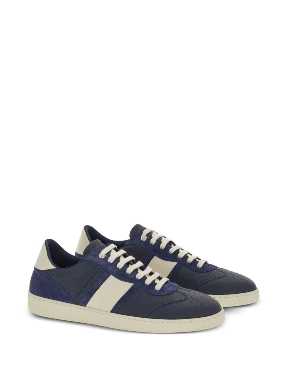 logo-debossed leather sneakers - 2