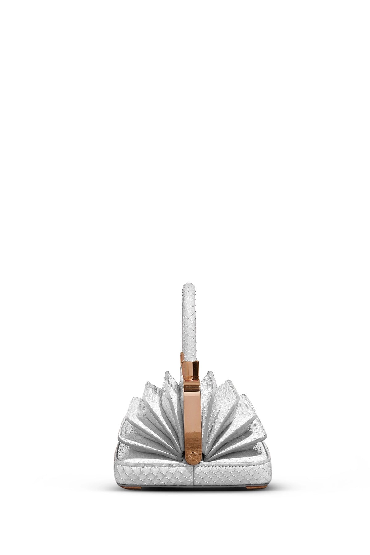 Mini Diana Bag in White Snakeskin - 3