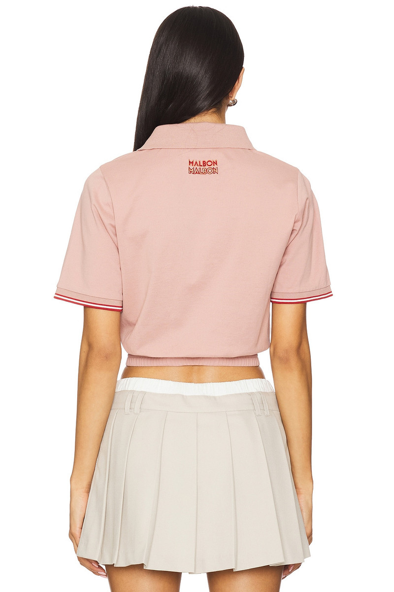 malbon Gigi Cropped Short Sleeve Polo Top outlook
