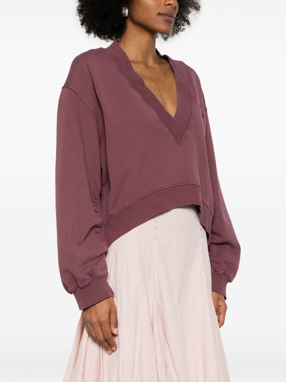 logo-embroidered sweatshirt - 3