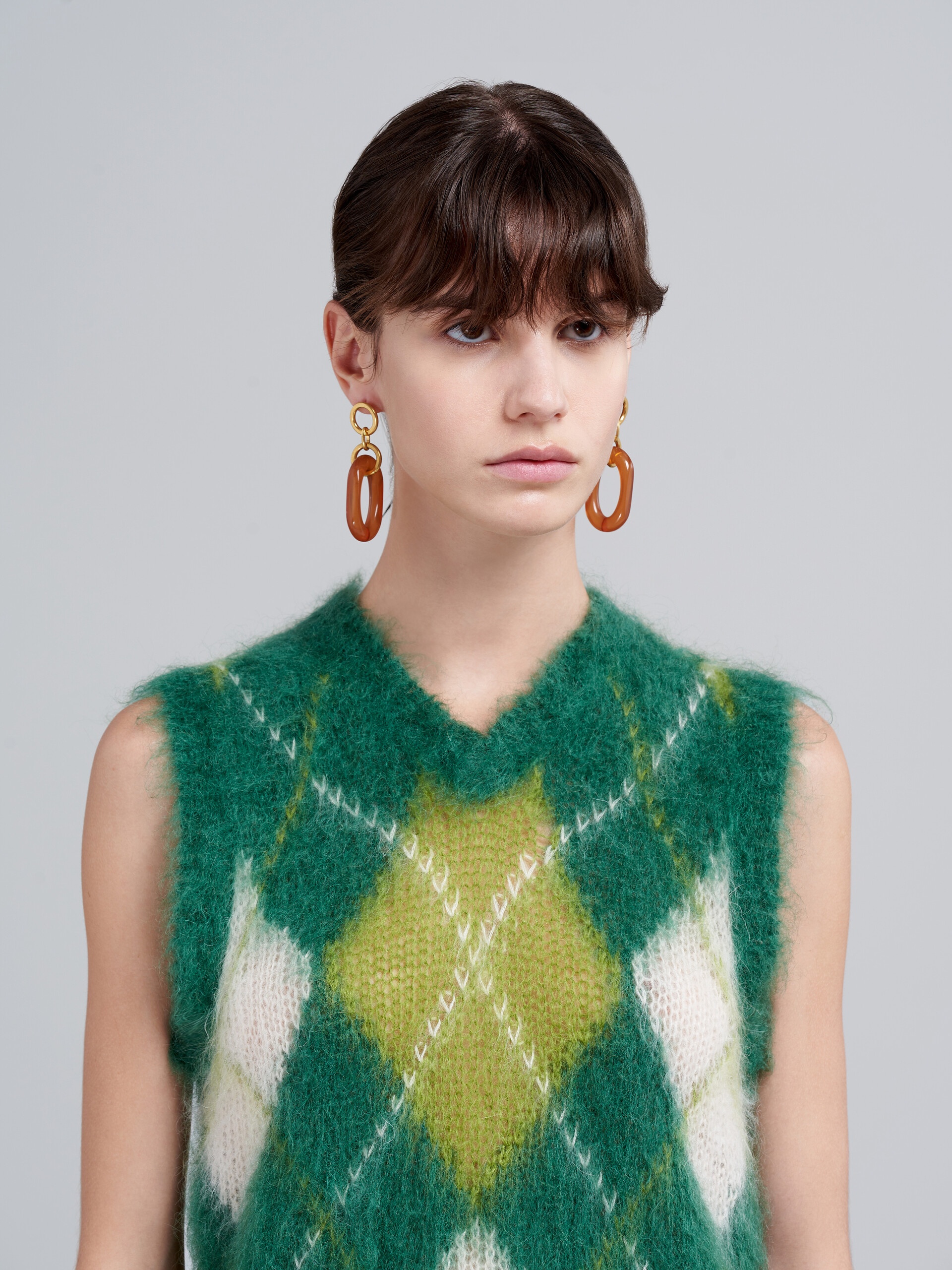 ICONIC MOHAIR ARGYLE VEST - 4