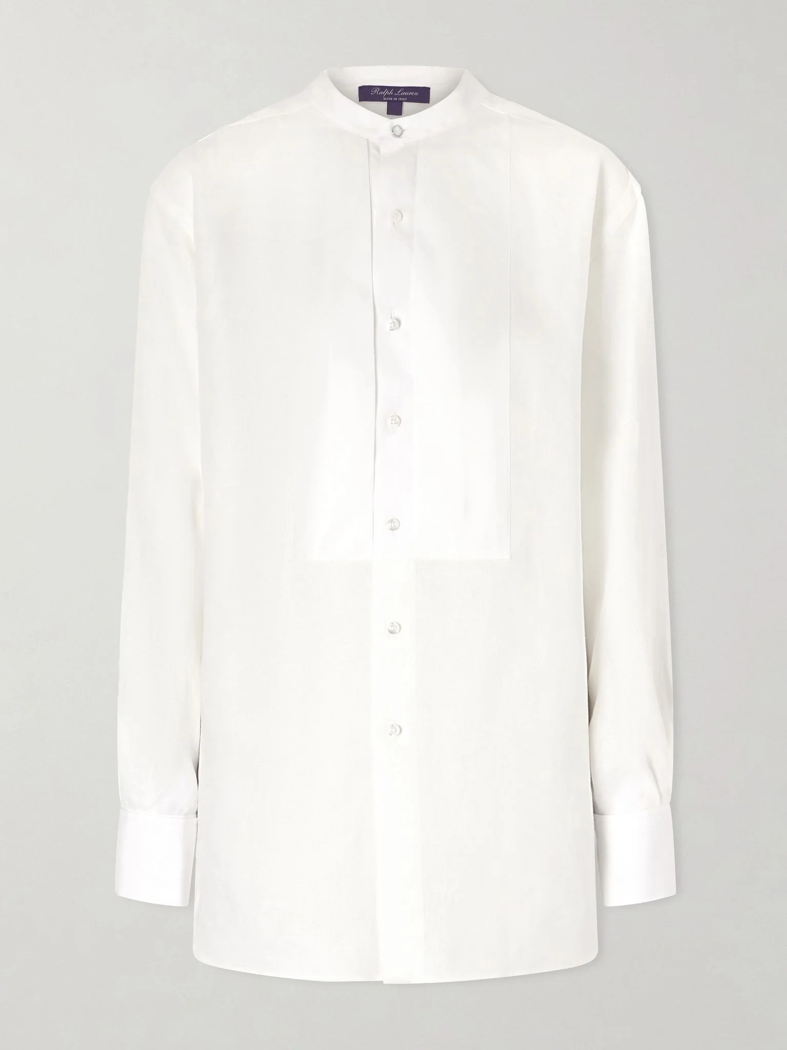 Kirstin cotton-trimmed linen shirt White - 1