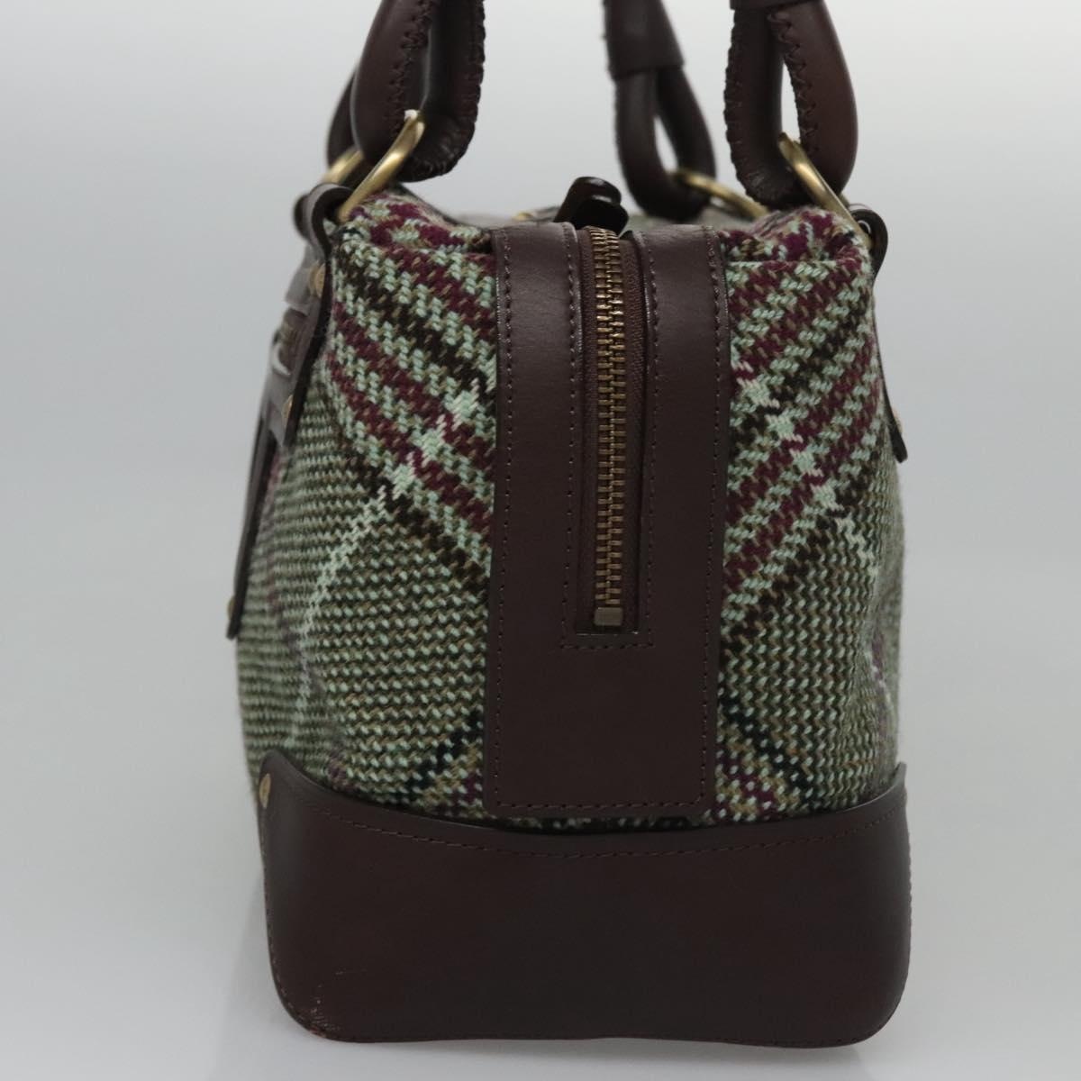 Burberry Nova Check Hand Bag Canvas Green - 3