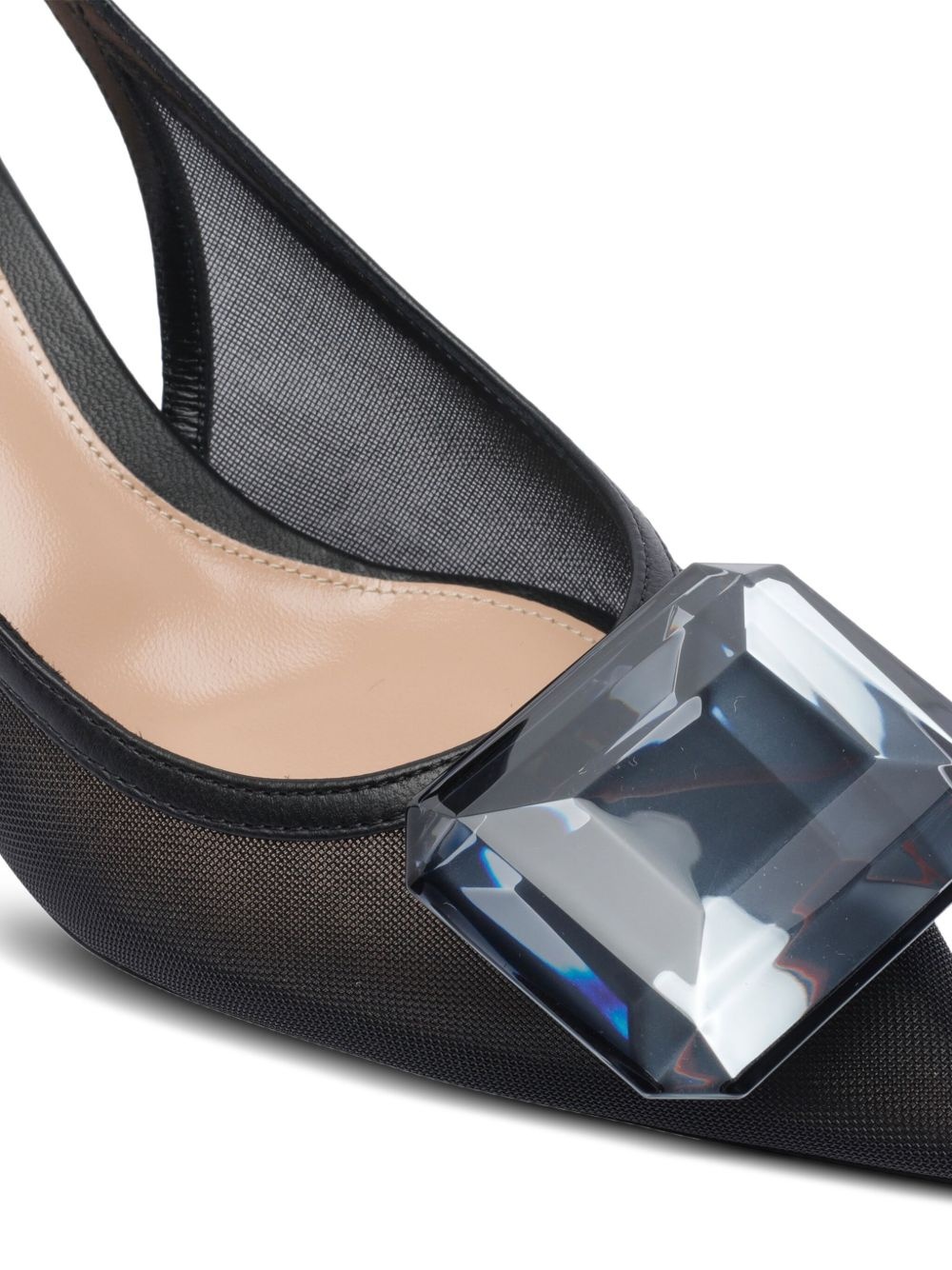 55mm slingback mesh pumps - 4