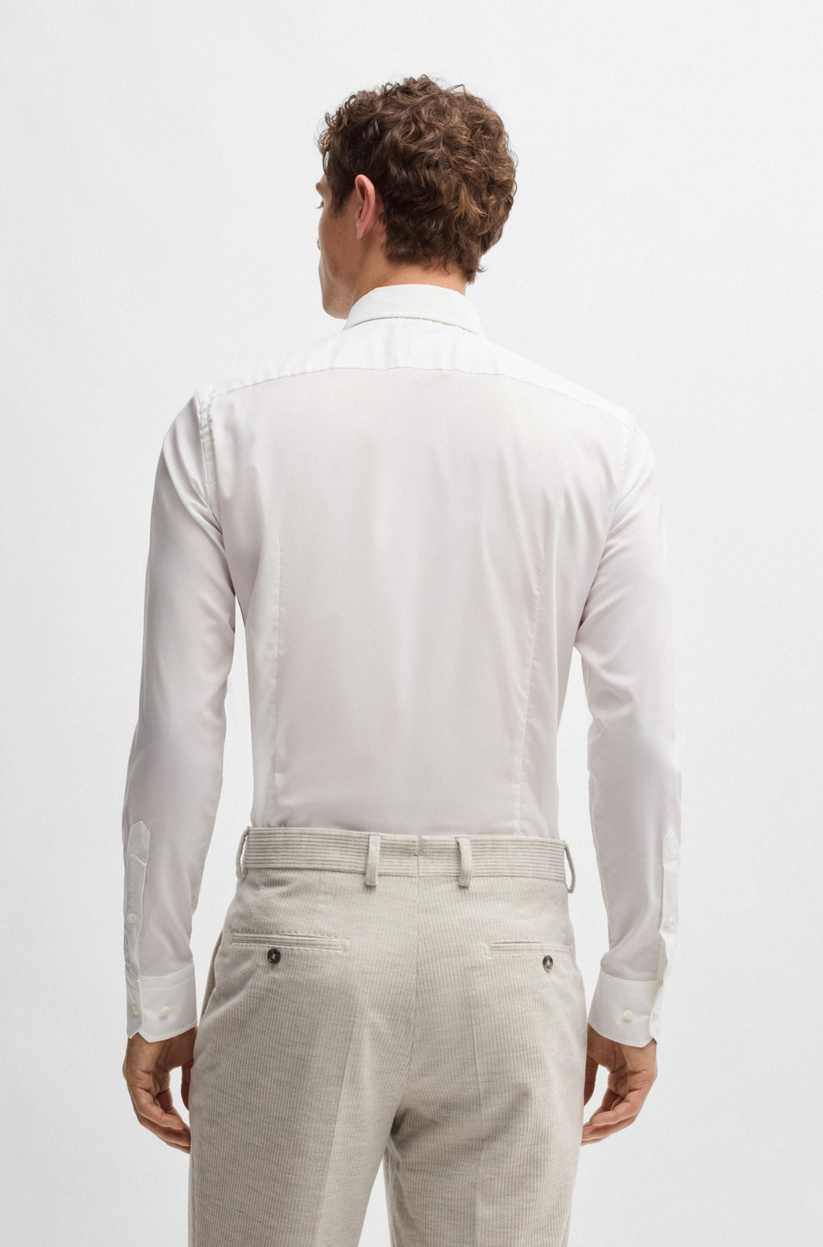 SLIM-FIT SHIRT IN SUPER-STRETCH FABRIC - 5