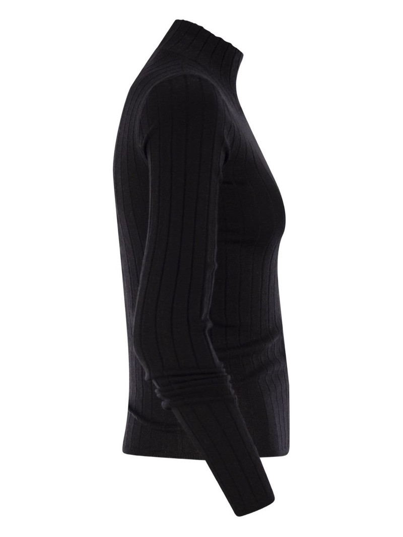 Brunello Cucinelli broad rib high-neck knitwear outlook