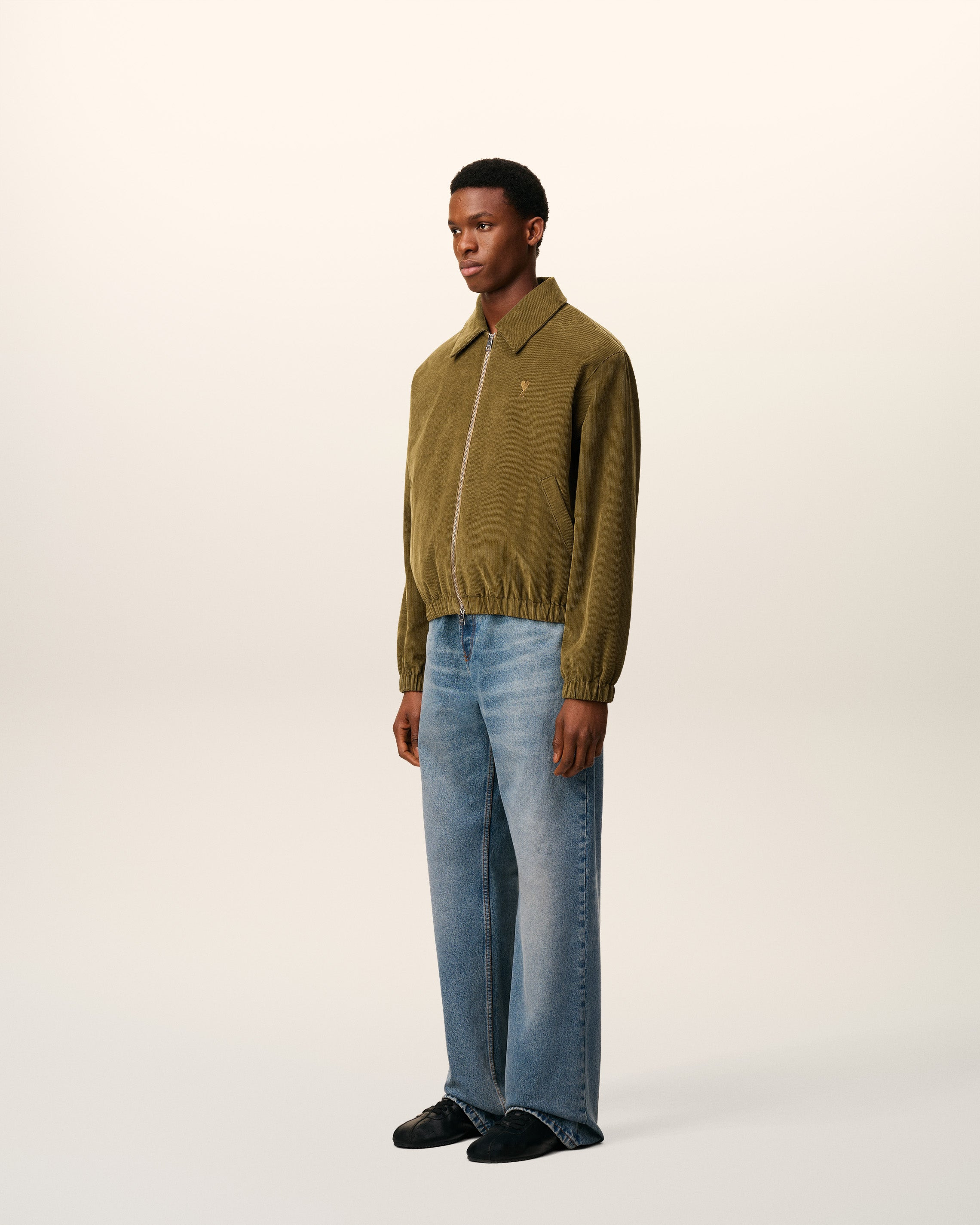 GREEN COTTON AMI DE COEUR PADDED ZIPPED JACKET - 6