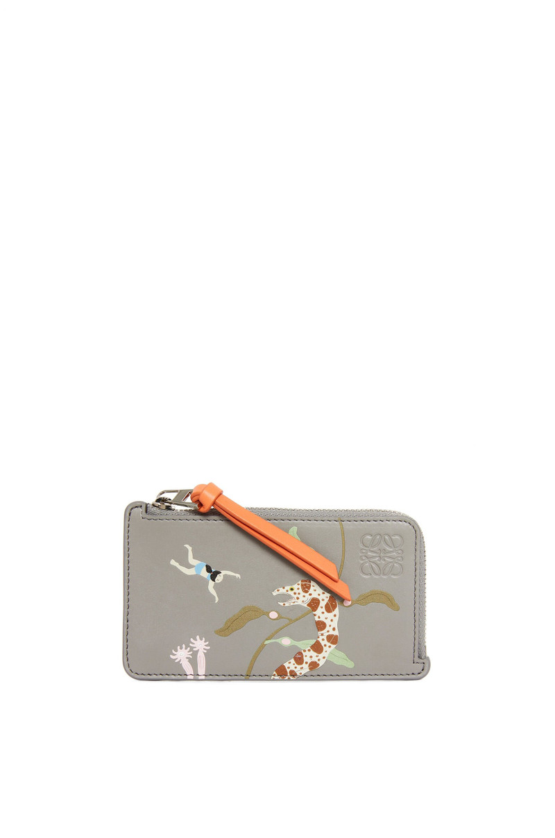 Eels coin cardholder in satin calfskin 1