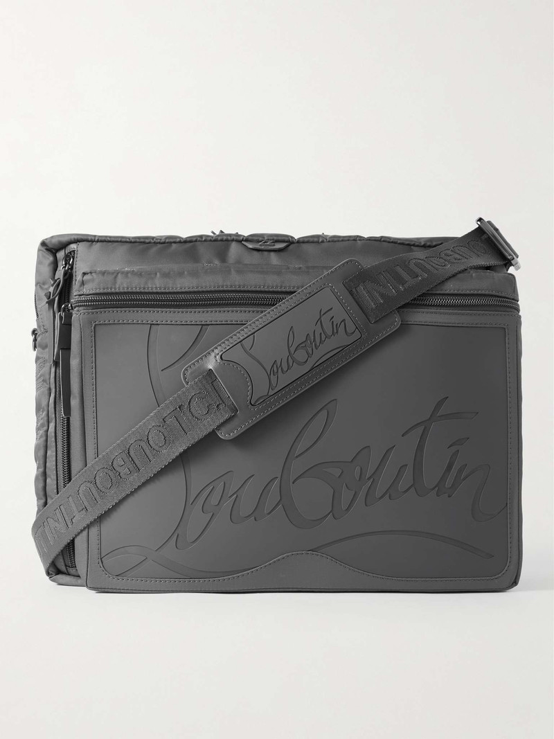 Loubideal Logo-Debossed Rubber and Shell Messenger Bag 1