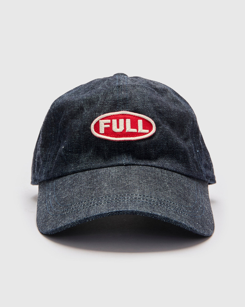 FULLCOUNT Full Wappen Denim Cap in Indigo Blue outlook