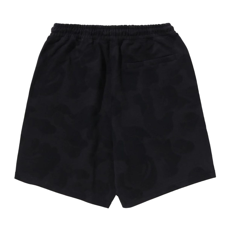 A BATHING APE® BAPE Ink Camo Ape Head Patch Sweat Shorts 'Black' outlook