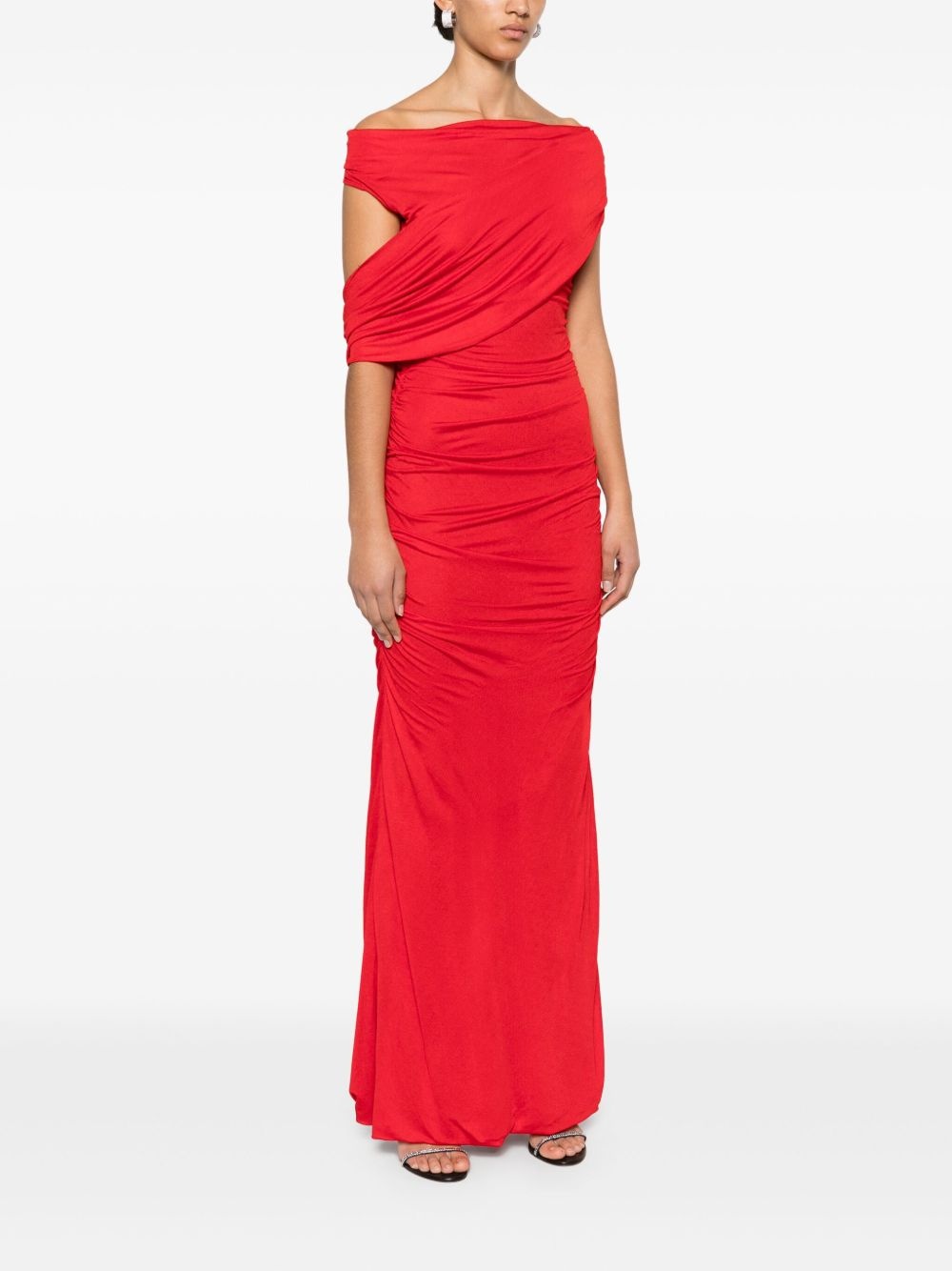 ruched maxi dress - 3