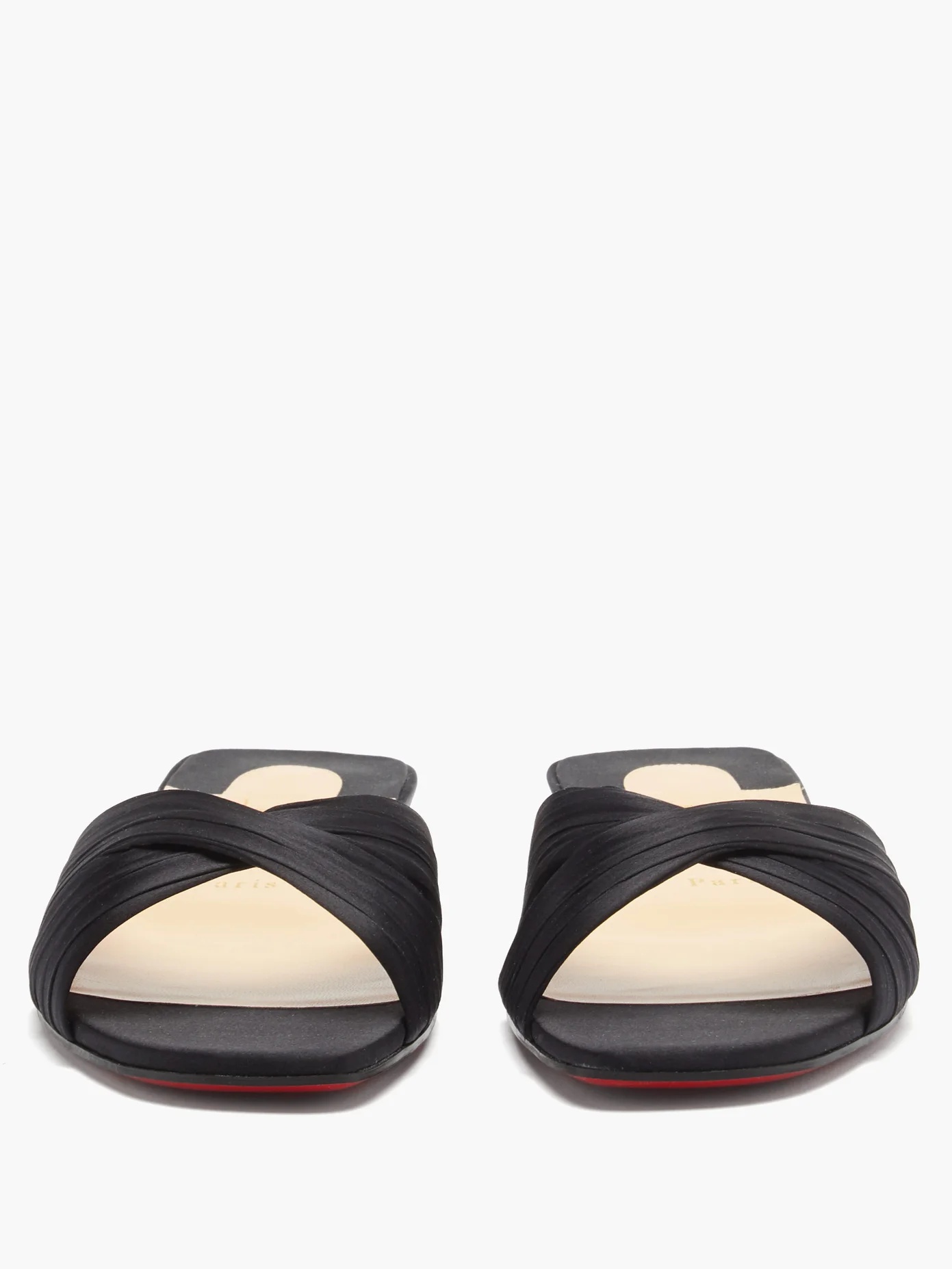 Nicol Is Back satin crepe slides - 5