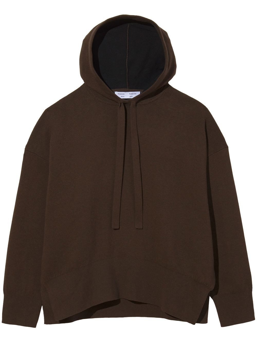 drop shoulder knitted hoodie - 1
