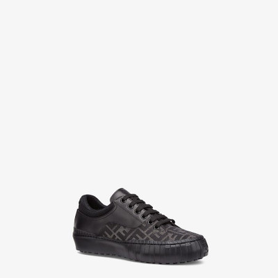 FENDI Black fabric low-tops outlook