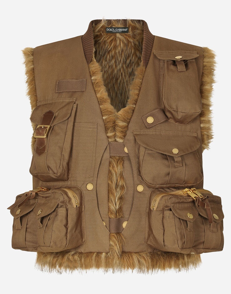 Cotton vest with large pockets - 1