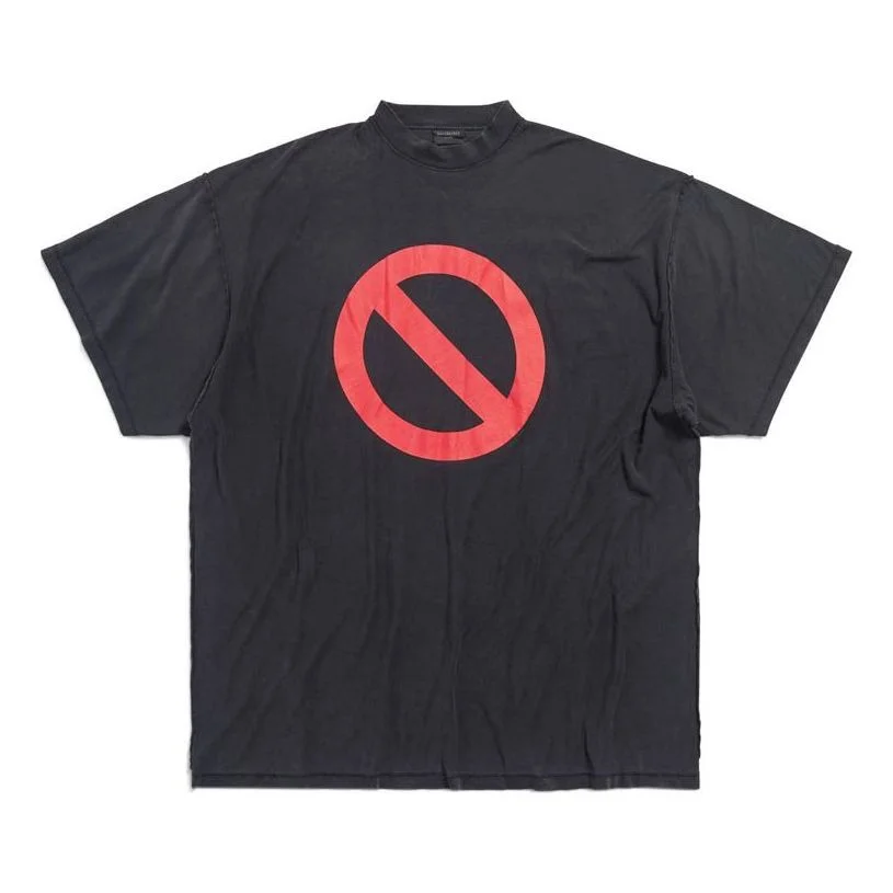 Balenciaga Bfrnd Series Inside-out Oversized T-shirt 'Black Faded' 787358TQVG81083 - 1