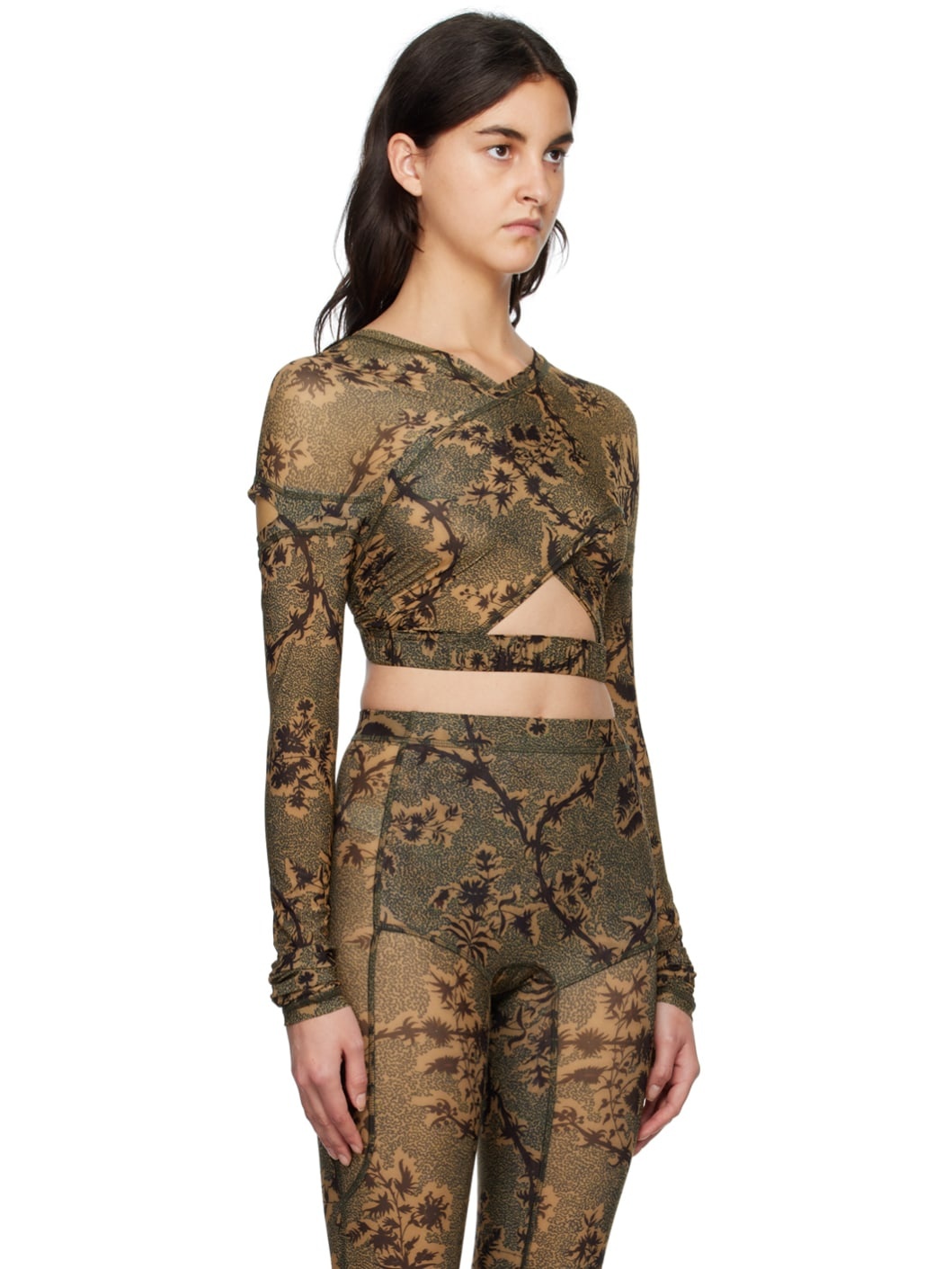 Tan Anti Cross Over Blouse - 2