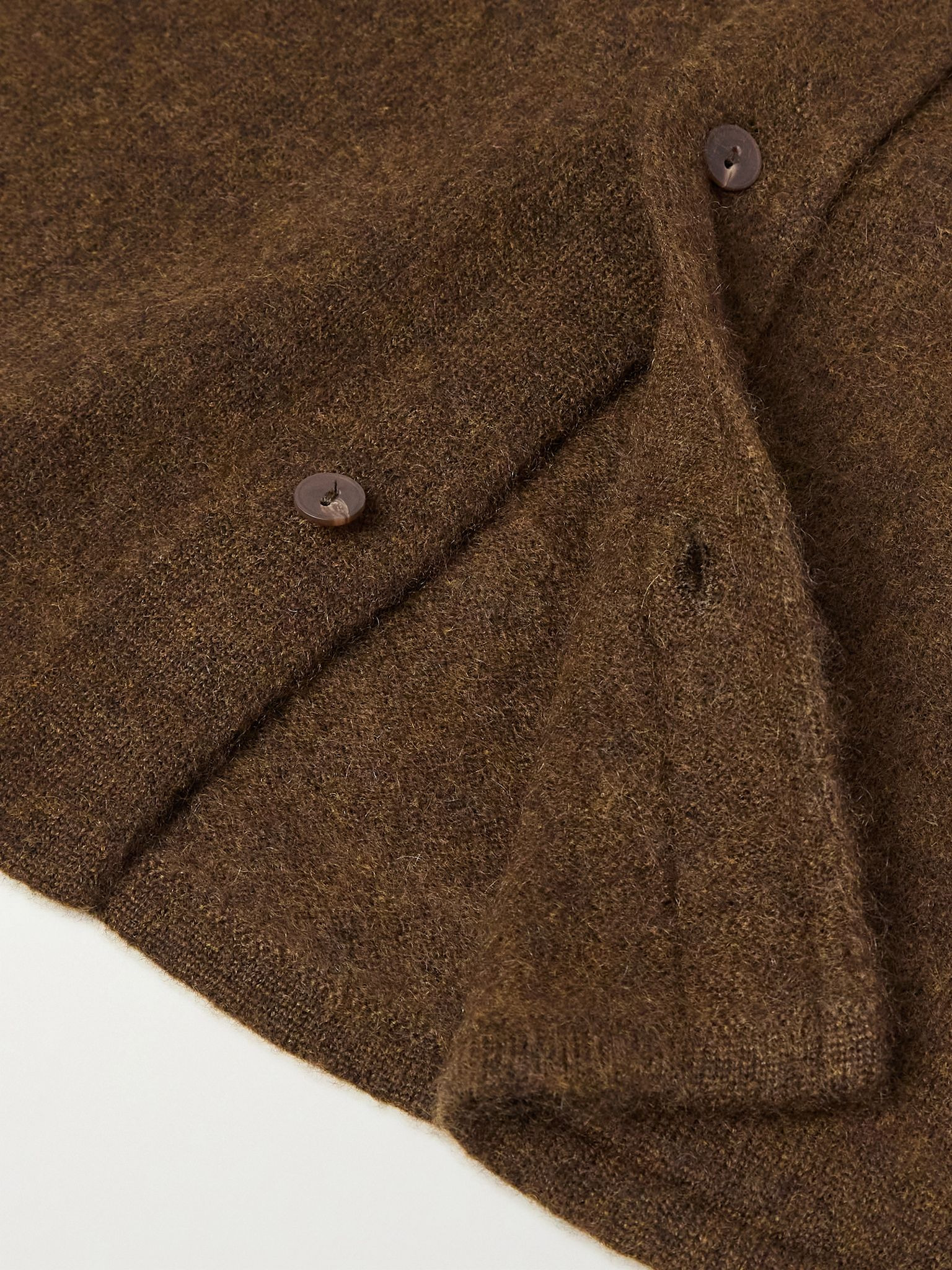 Lautaro Virgin Wool and Cashmere-Blend Cardigan Dark brown - 6