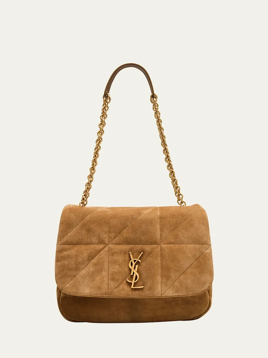 Jamie 4.3 Medium Quilted Suede Shoulder Bag - 1