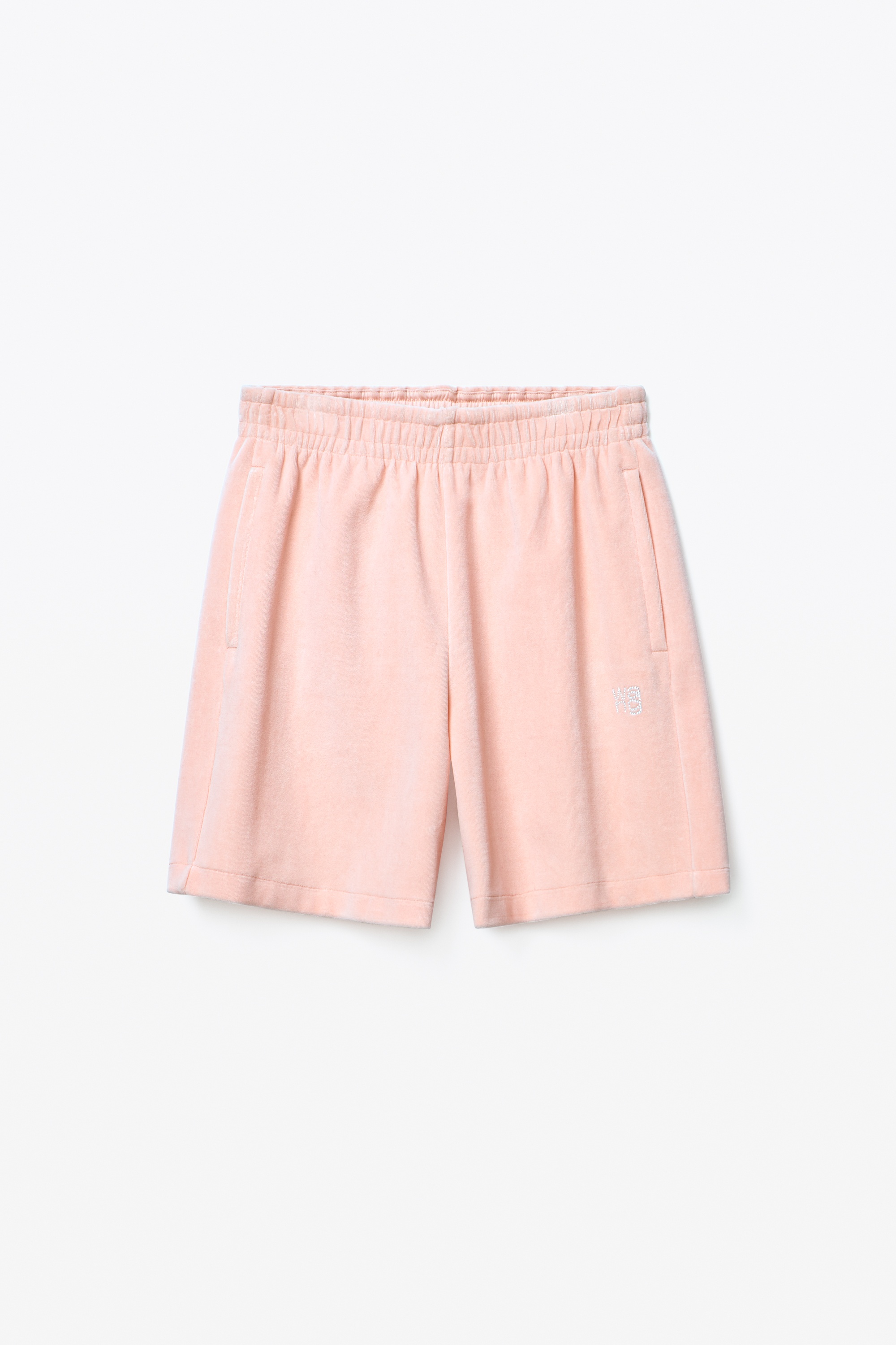 CRYSTAL LOGO SWEATSHORT IN SOFT VELOUR - 1