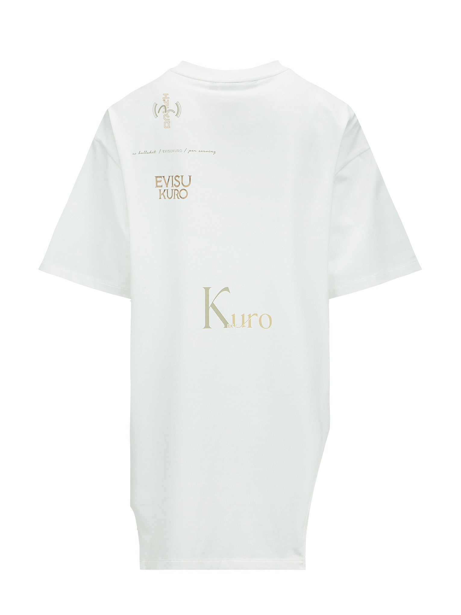 Multi Logo Foil Print Asymmetric T-Shirt - 16