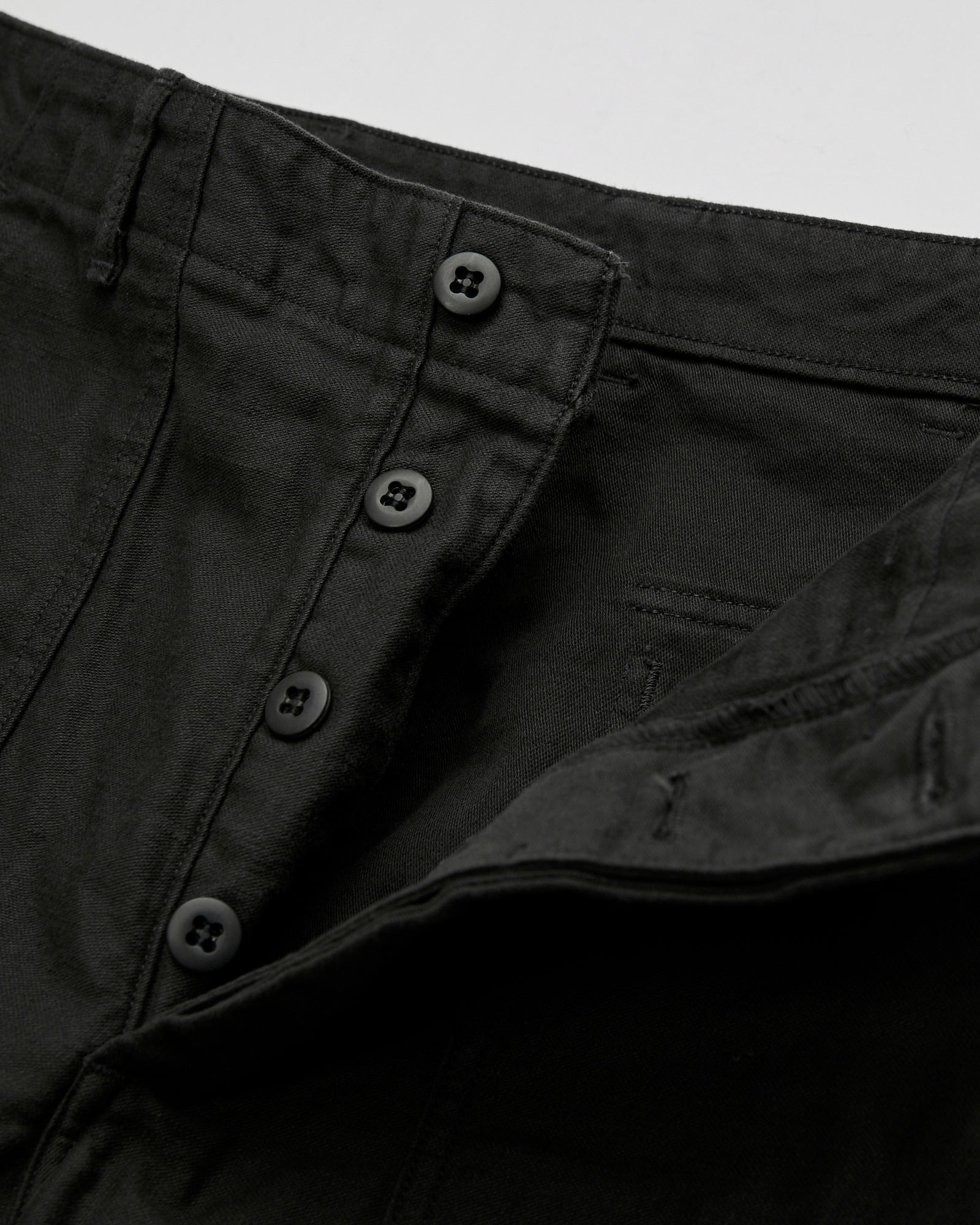 Straight Fit Fatigue Pants in Black - 7