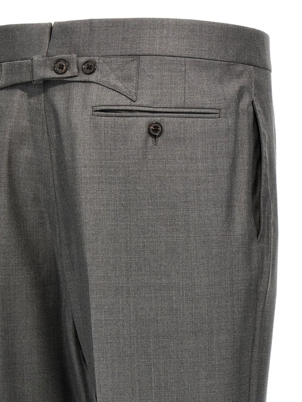 backstrap cropped tailored trousers - 4