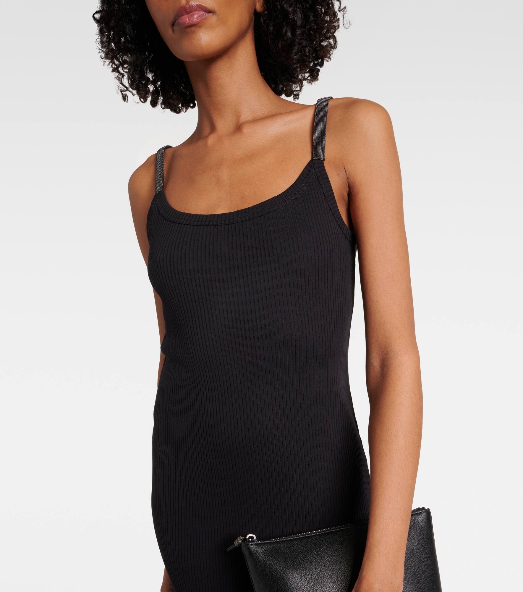 Monili cotton-blend jersey midi dress - 4