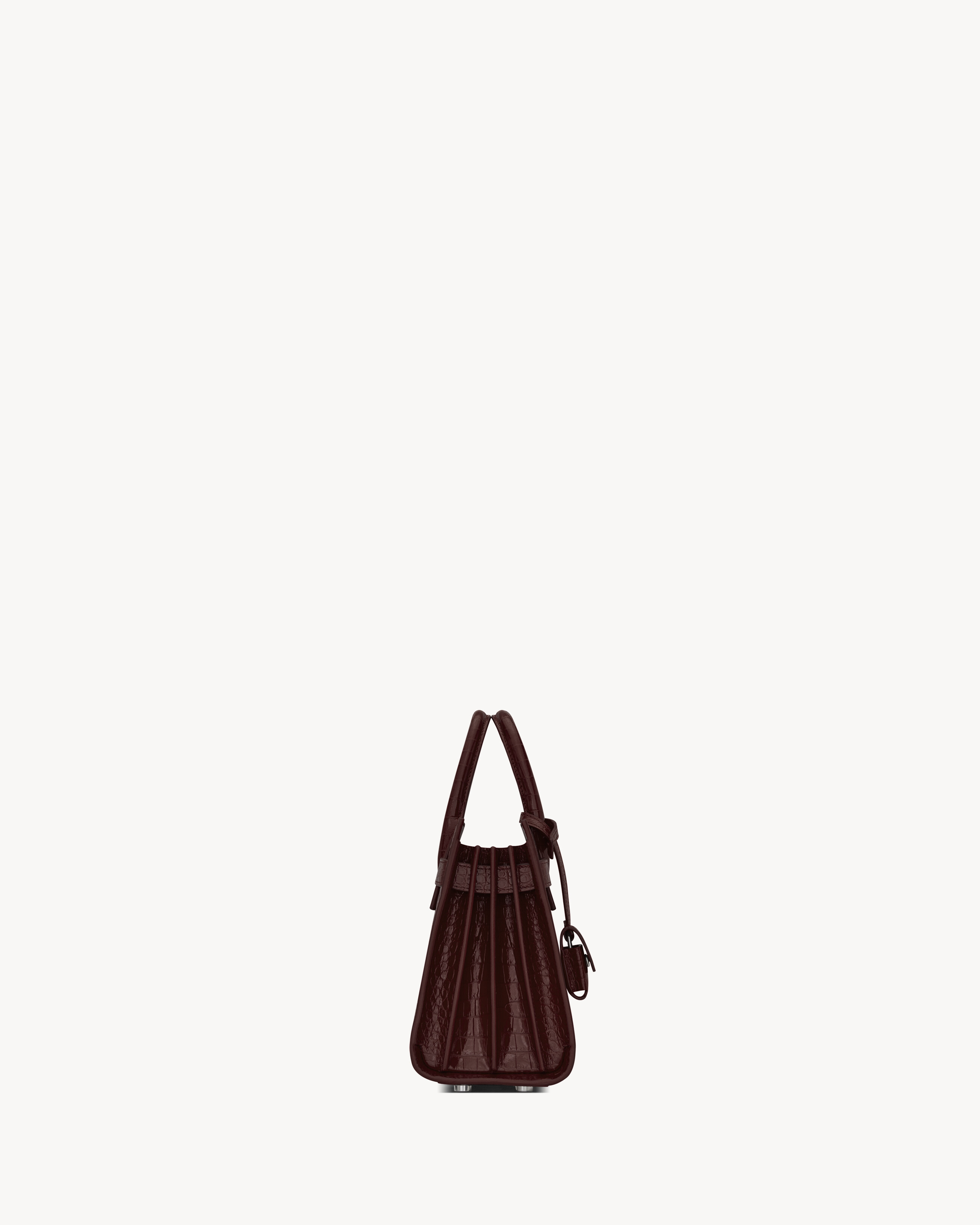 SAC DE JOUR IN CROCODILE EMBOSSED LEATHER - NANO - 3