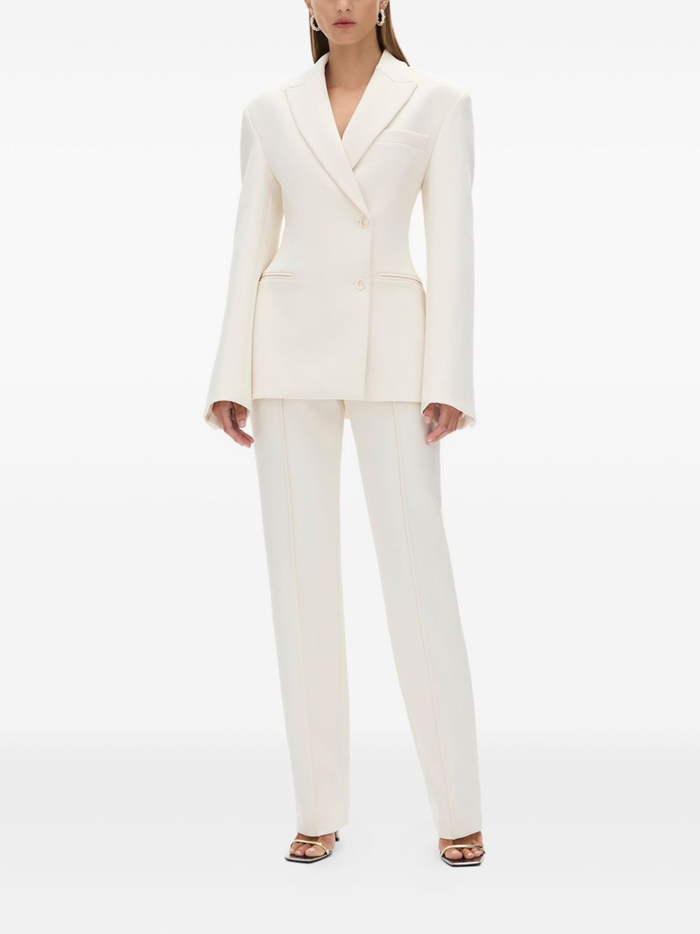 Sergio padded-shoulder blazer - 5