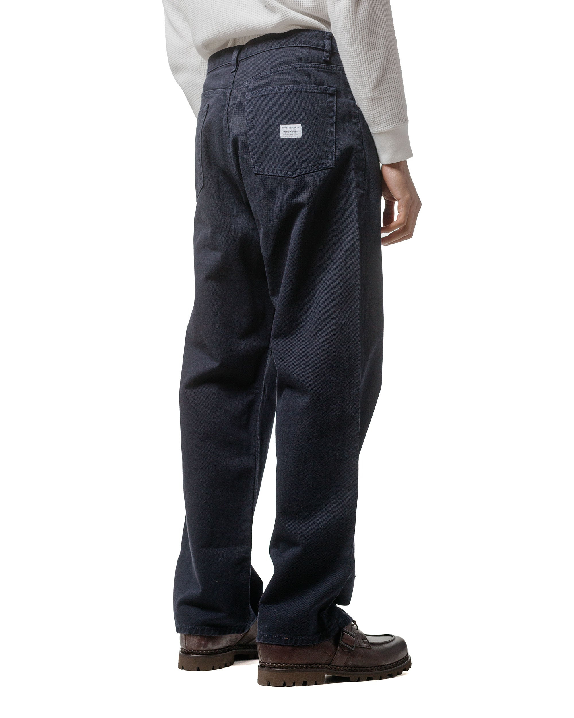 Mogens Relaxed 5 Pocket Heavy Twill Dark Navy - 3
