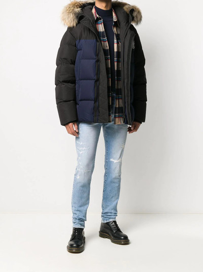 DSQUARED2 logo-patch padded hooded jacket outlook