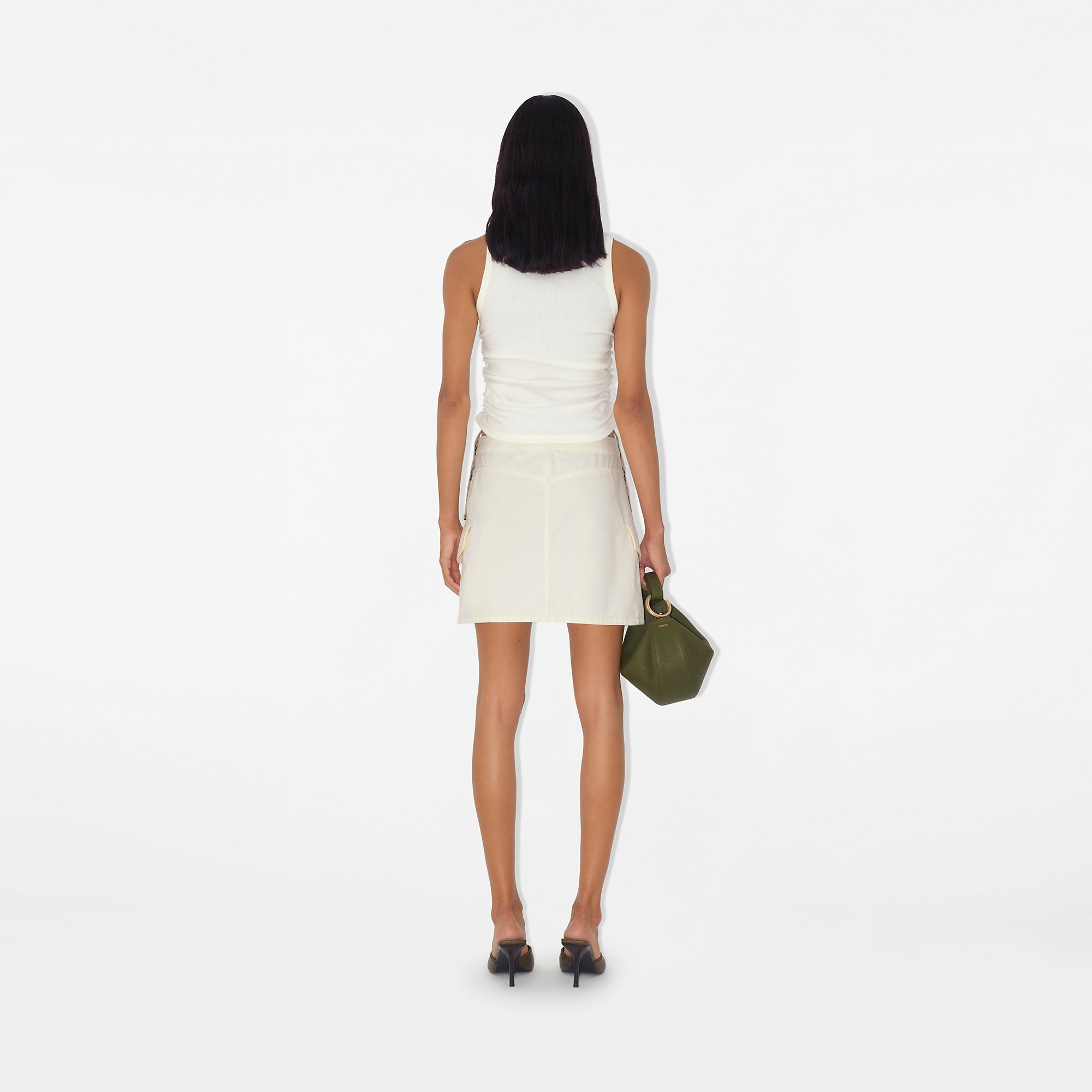 Check Trim Stretch Cotton Vest - 4