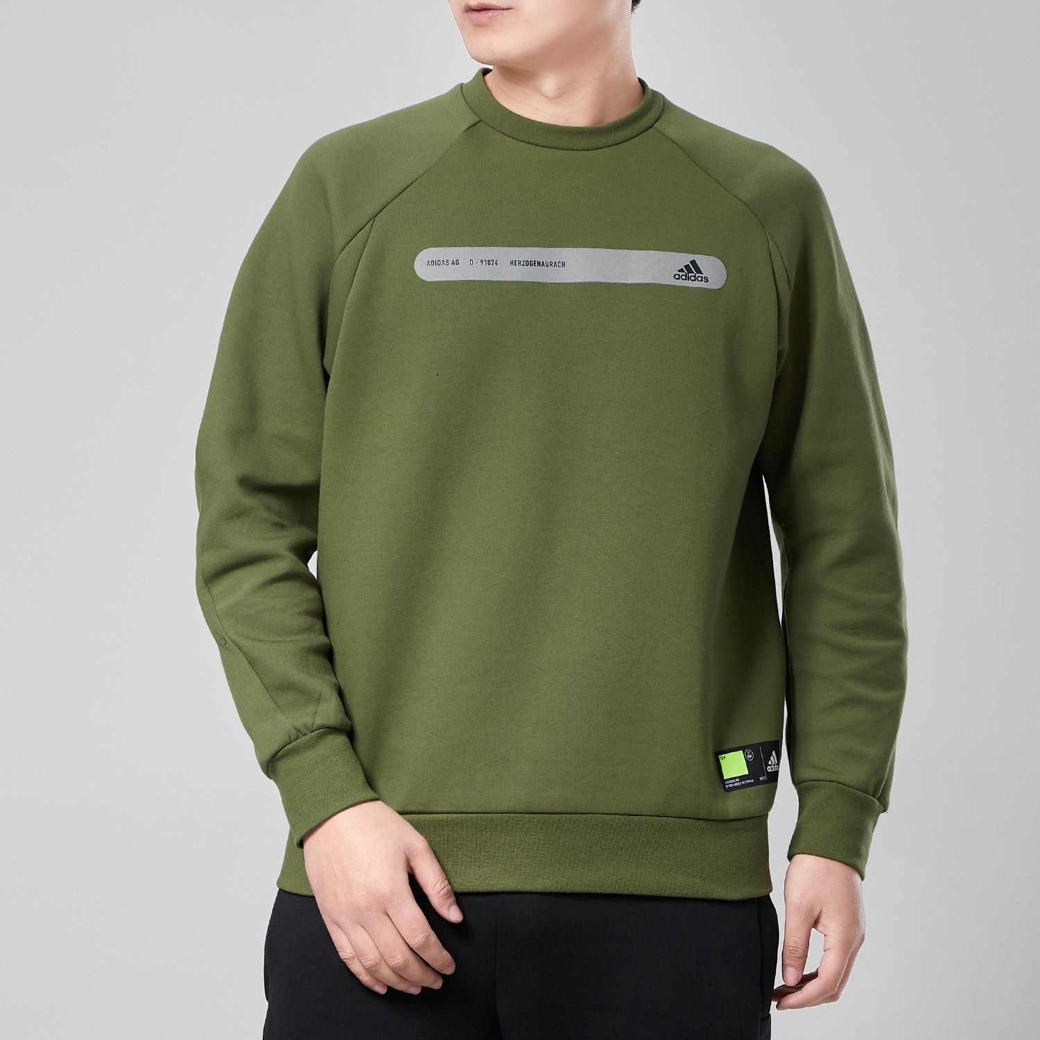adidas Th Swt Dk Ref Casual Sports Round Neck Pullover Green GP0997 - 3