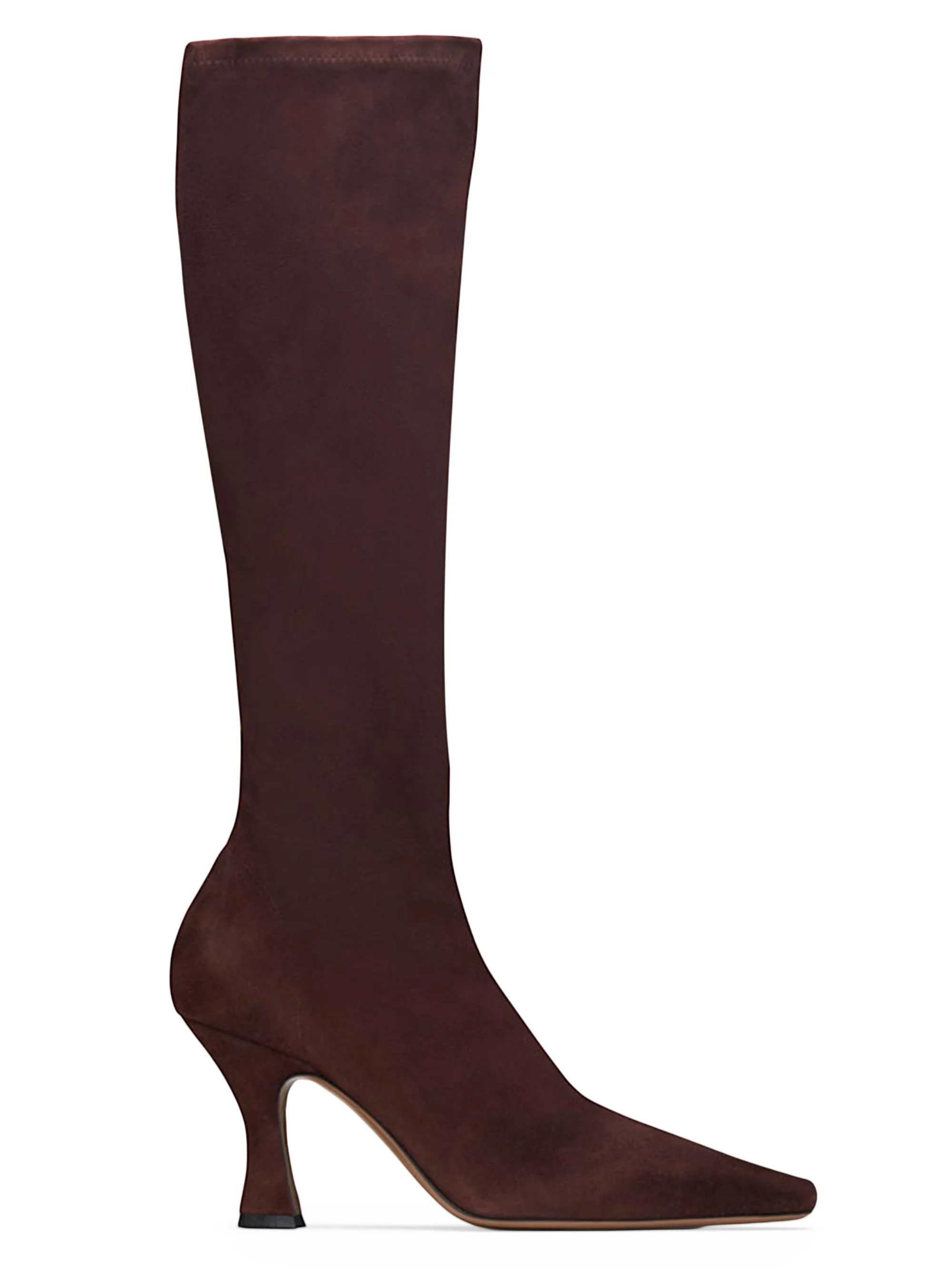 Women's Ran 80MM Under-the-Knee Suede Boots - Dark Chocolate - 1