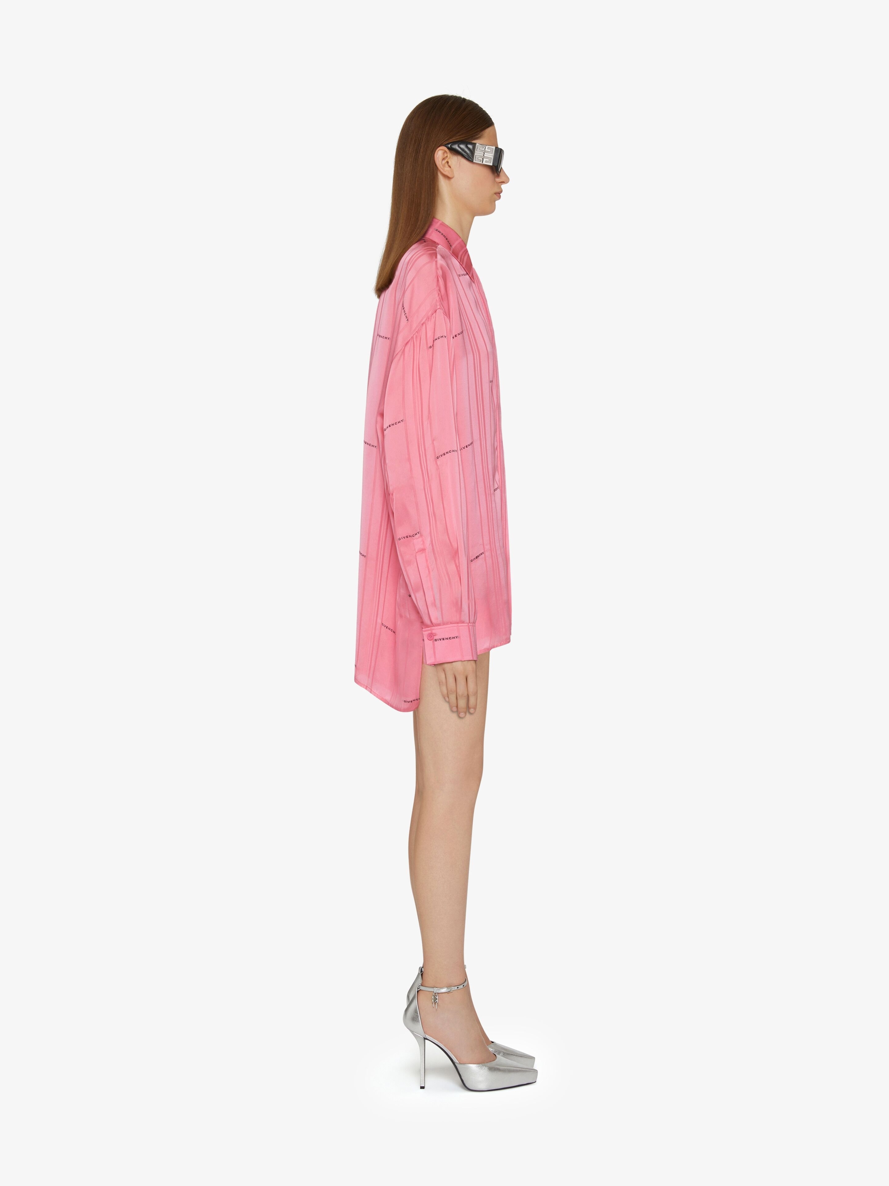 SATIN OVERSIZED SHIRT IN GIVENCHY JACQUARD - 3