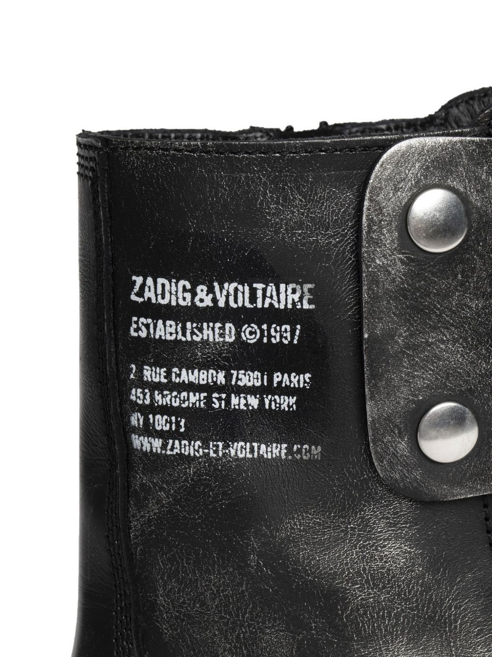 leather combat boots - 4