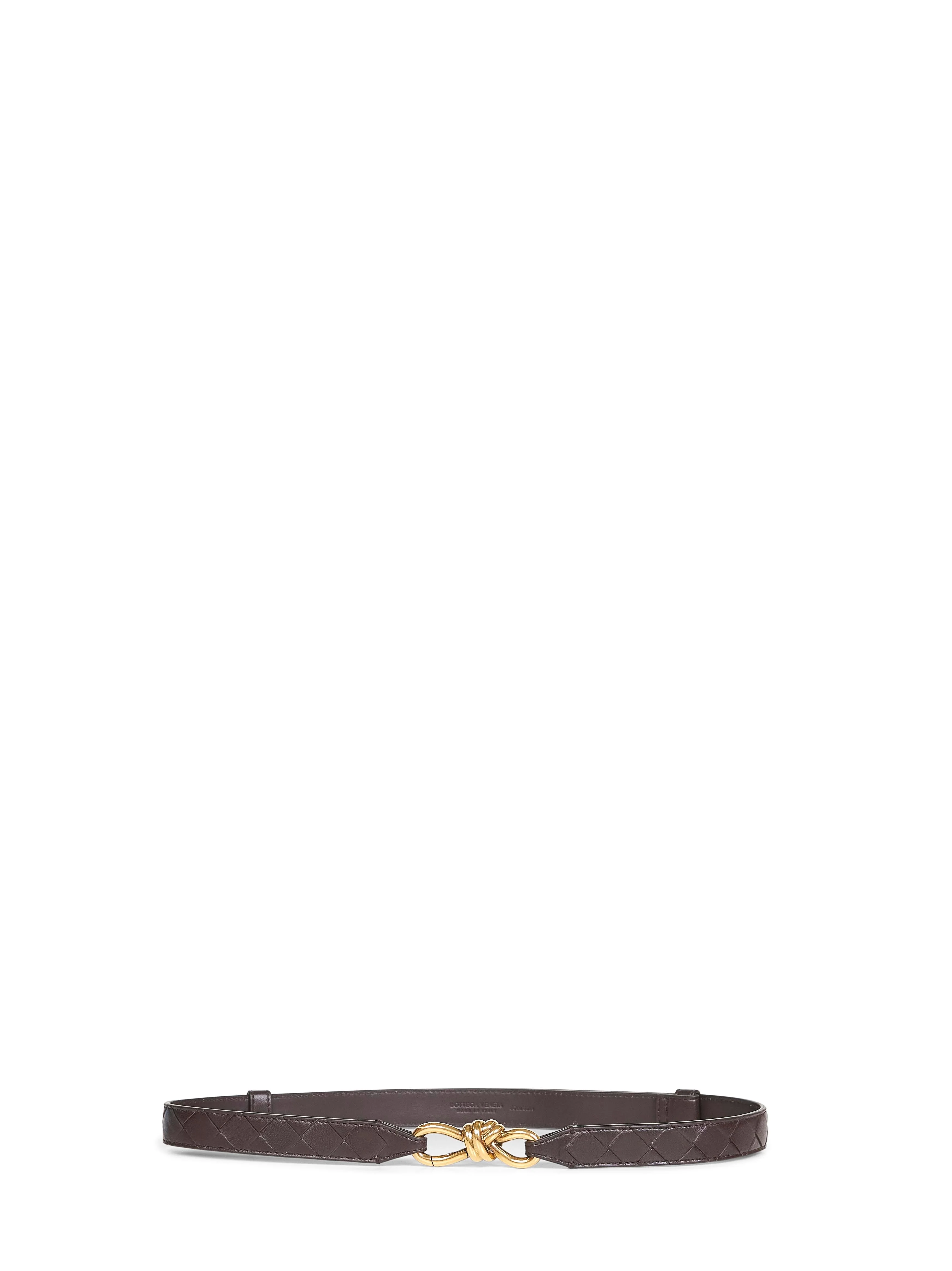 Bottega Veneta Women Fondant Intrecciato Nappa Leather Andiamo Belt - 1