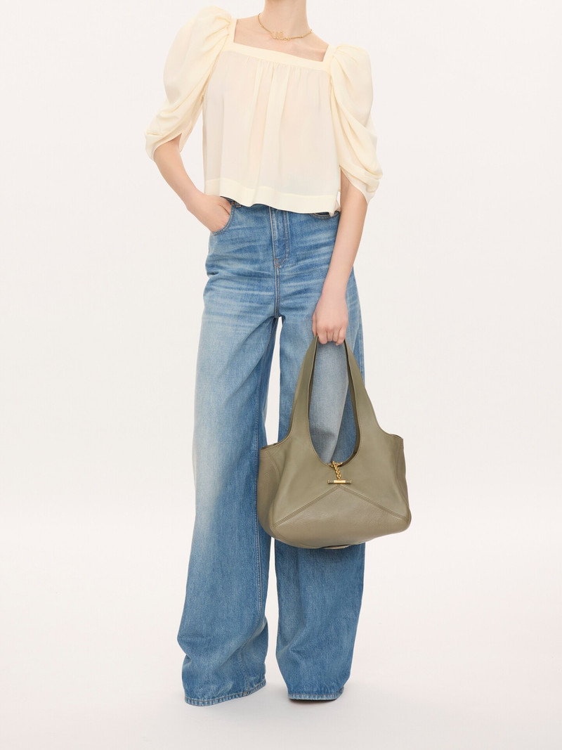 CHLOÉ BALLOON EAST-WEST TOTE BAG IN GRAINED LEATHER 6