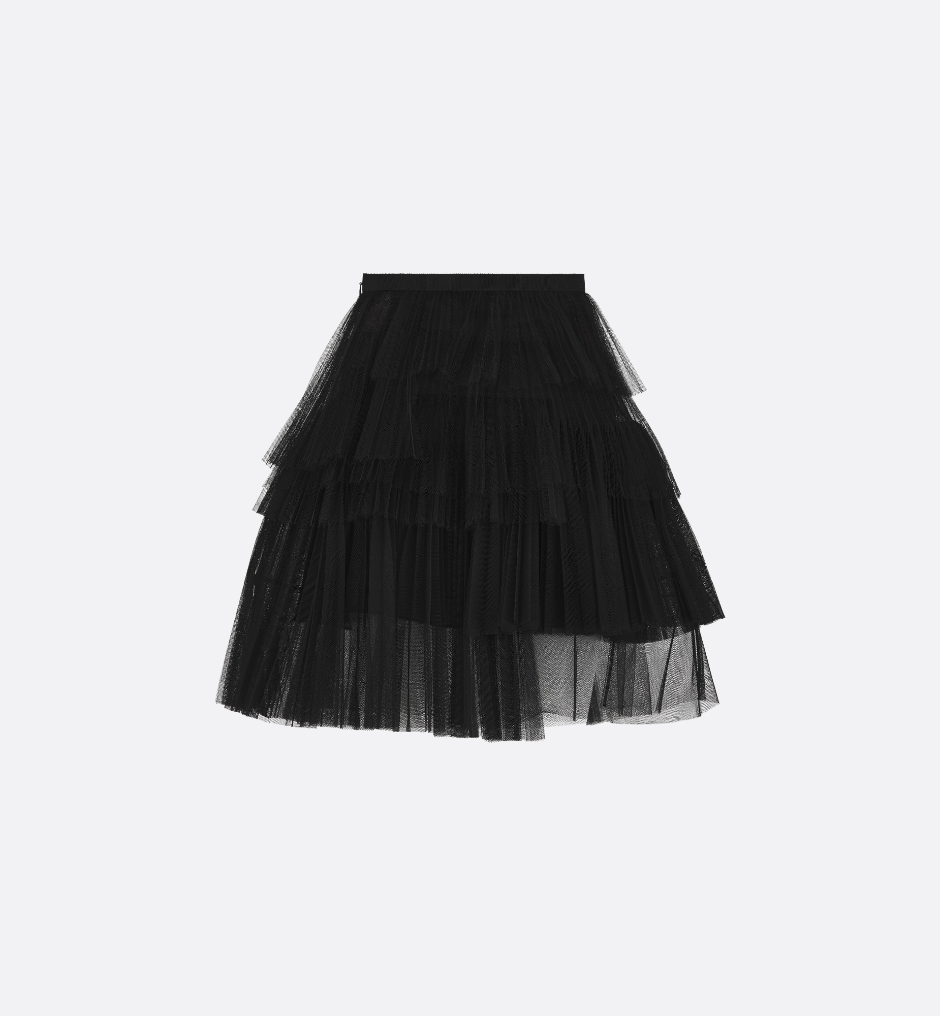Short Asymmetric Pleated Skirt - 2