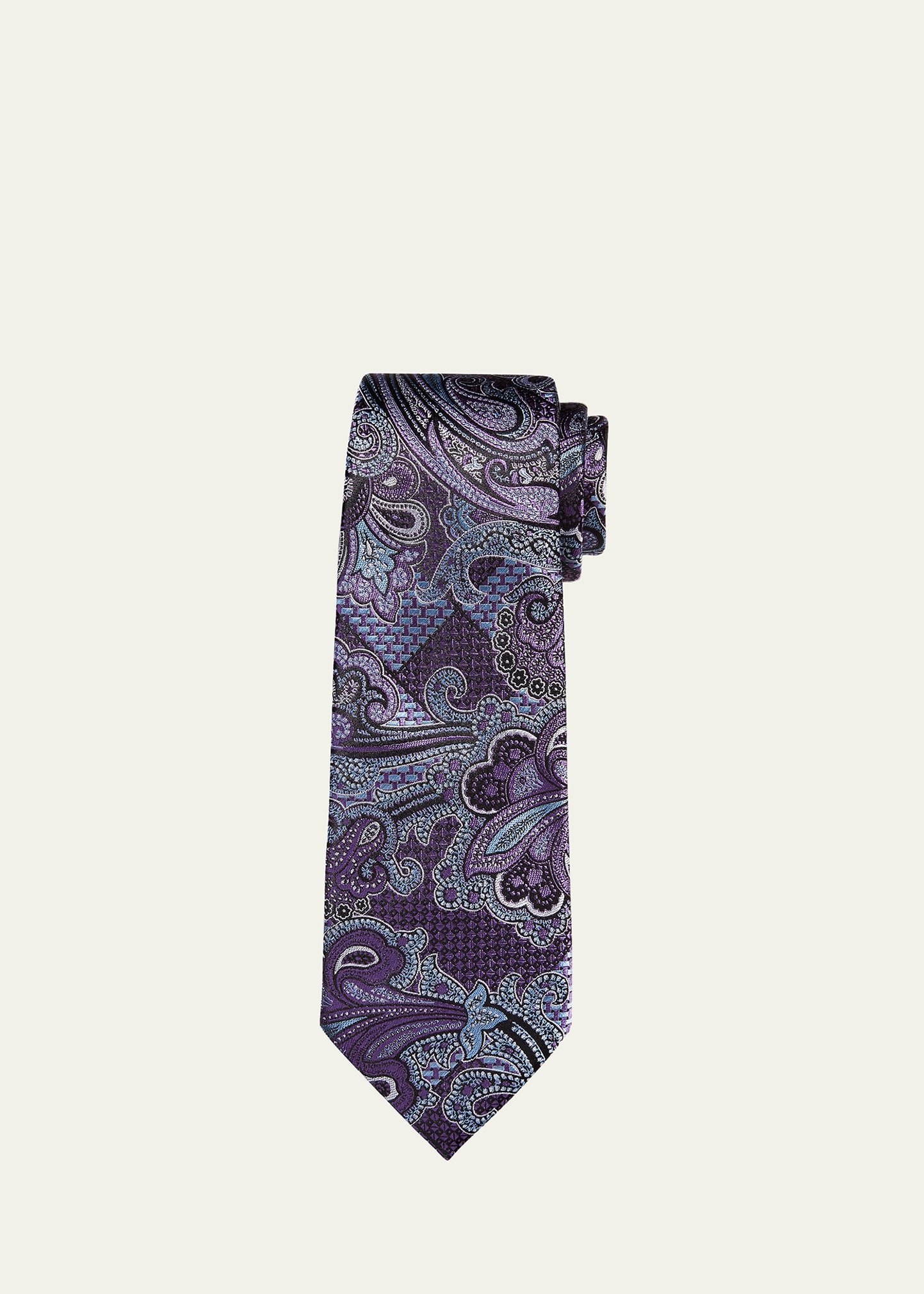 Men's Silk Paisley Tie - 1