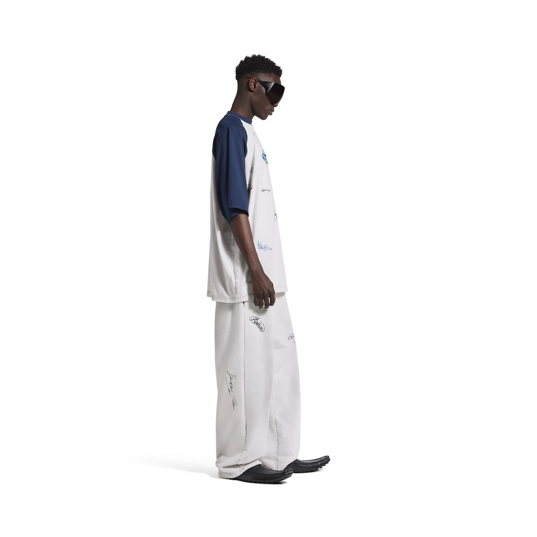 Men's Banana Baggy Pants in Dirty White - 3