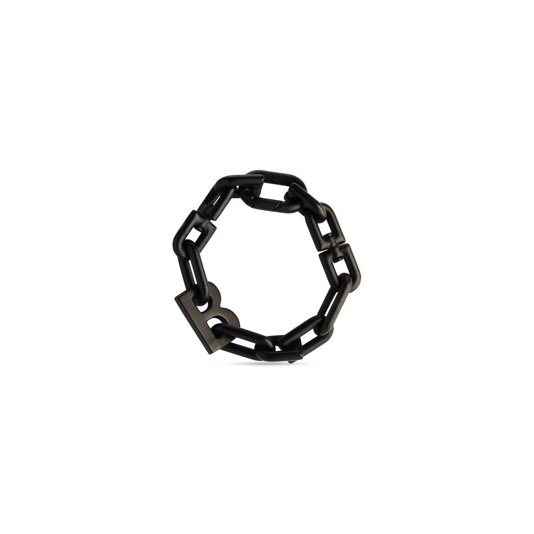 B Chain Thin Bracelet  in Black - 1